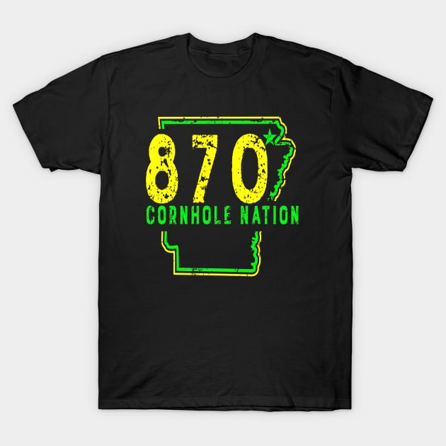 870 Green/Gold T-Shirt by 870 Cornhole Nation